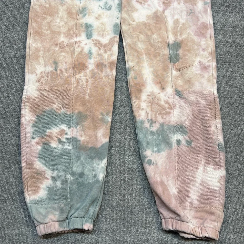 Nike Sweatpants Mens Large Tie Dye Fleece Joggers Elastic Waist Pockets Lounge